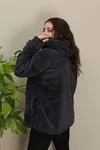 RENKTE BATTAL FÜME PELUŞ CEKET&MONT