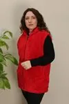 RENKTE ÖZEL ÜRETİM KIRMIZI PELUŞ YELEK