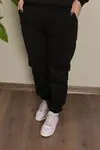 RENKTE BÜYÜK BEDEN SCUBA SİYAH JOGGER PANTOLON