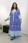 RENKTE BÜYÜK BEDEN OTANTİK TASARIM ELBİSE
