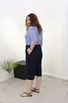 RENKTE LACİVERT BATTAL KAPRİ
