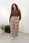 RENKTE DESENLİ BATTAL BEDEN PANTOLON