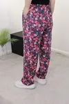 RENKTE BATTAL BEDEN DESENLİ PENYE PANTOLON