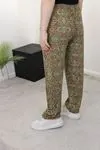 RENKTE BATTAL BEDEN DESENLİ PENYE PANTOLON