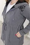RENKTE BELİ İPLİ OMUZLARI PULLU ANTRASİT CEKET