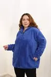 RENKTE BATTAL SAKS PELUŞ CEKET&MONT
