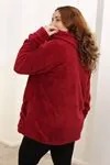 RENKTE ÖZEL ÜRETİM BATTAL BORDO PELUŞ CEKET&MONT
