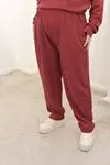 RENKTE ÖZEL ÜRETİM BATTAL BORDO DOKULU ALT ÜST TAKIM