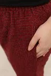 RENKTE DESENLİ KAŞE PANTOLON