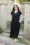 RENKTE BÜYÜK BEDEN DANTEL PAYET GÜPÜRLÜ ELBİSE