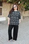 RENKTE ÖZEL ÜRETİM ÜST DESENLİ ALT SİYAH BATTAL TAKIM