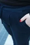 RENKTE BÜYÜK BEDEN RAHAT ESNEK LACİVERT PANTOLON
