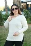 RENKTE V YAKA BEYAZ KAZAK