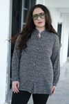 RENKTE BÜYÜK BEDEN DESENLİ DÜĞMELİ ESNEK GÖMLEK&BLUZ