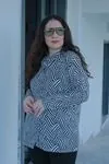 RENKTE BÜYÜK BEDEN DESENLİ DÜĞMELİ ESNEK GÖMLEK&BLUZ