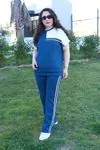 RENKTE BÜYÜK BEDEN SİM ŞERİTLİ İNDİGO İKİLİ TAKIM