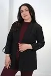 RENKTE BÜYÜK BEDEN SİYAH BLAZER CEKET