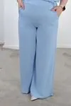 RENKTE BÜYÜK BEDEN AYROBİN KOLSUZ BEBE MAVİSİ TAKIM