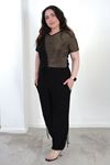 RENKTE BÜYÜK BEDEN SANDY KUMAŞ ŞALVAR  PANTOLON