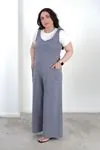 RENKTE BÜYÜK BEDEN AYROBİN GRİ TULUM