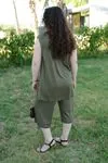 RENKTE ÖZEL ÜRETİM PAMUKLU PENYE HAKİ KAPRİLİ TAKIM