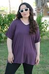 RENKTE ÖZEL ÜRETİM BÜYÜK BEDEN MÜRDÜM  BASİC T-SHİRT