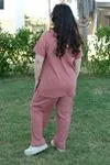 RENKTE ÖZEL ÜRETİM V YAKA KISA KOL PUDRA TAKIM