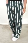 RENKTE BÜYÜK BEDEN CEPLİ BELİ LASTİKLİ  BOL PAÇA PANTALON