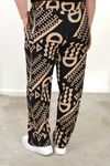 RENKTE BÜYÜK BEDEN CEPLİ BELİ LASTİKLİ  BOL PAÇA PANTALON