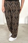 RENKTE BÜYÜK BEDEN CEPLİ BELİ LASTİKLİ  BOL PAÇA PANTALON